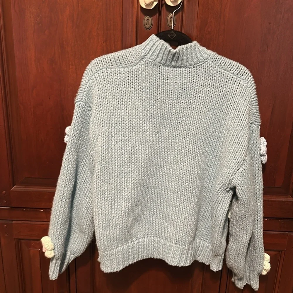 Anthropologie 3D flower cardigan. One size - Picture 5 of 5